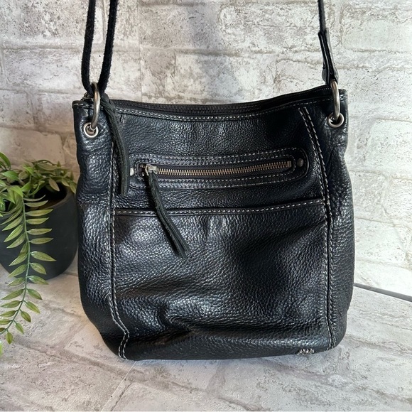 The SAK Black Genuine‎ Leather BOHO Crossbody Bag - Picture 1 of 11